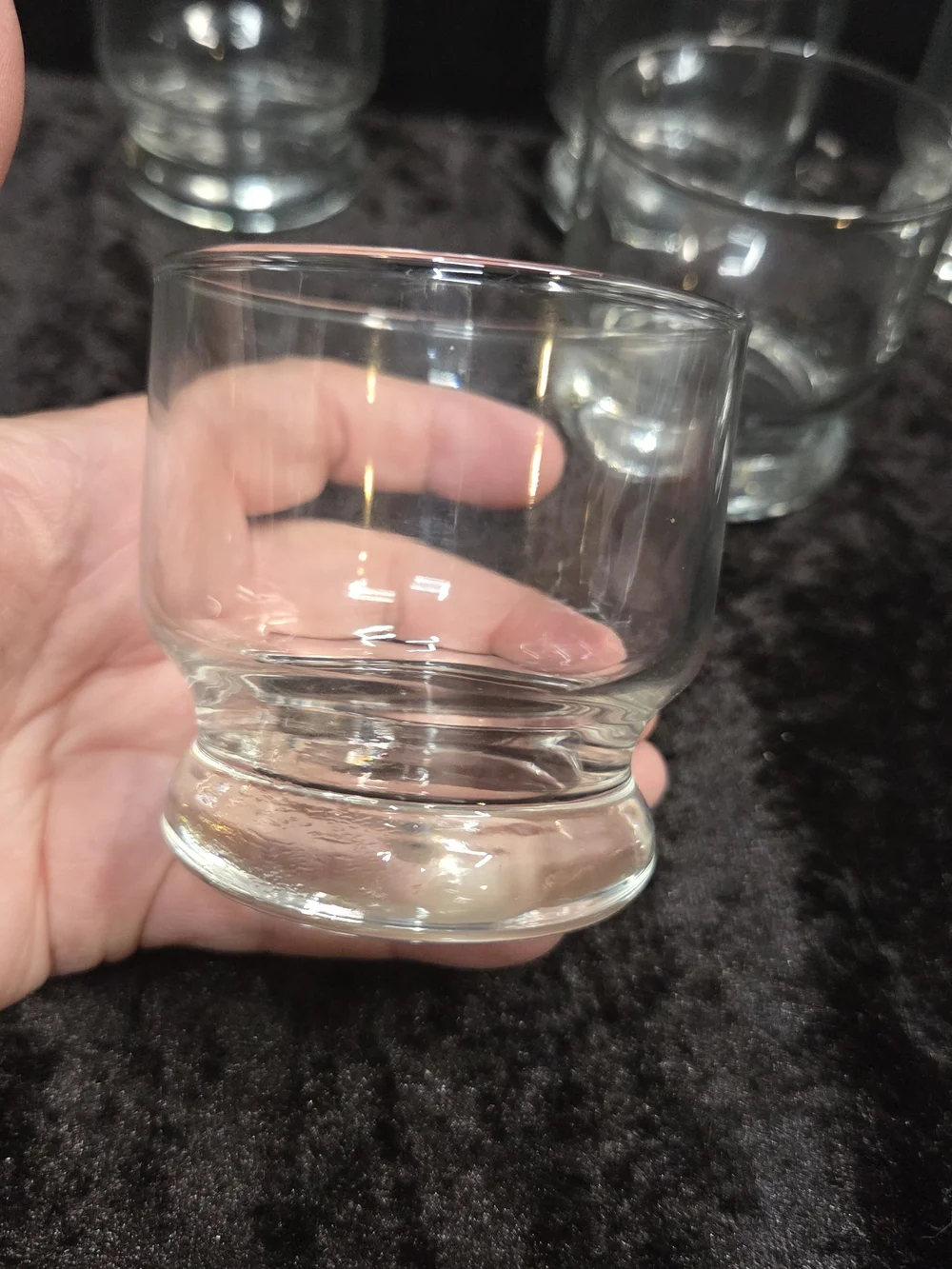 Set of 6 Princess House  Tumblers Weighted Bottom Clear Glass Vintage